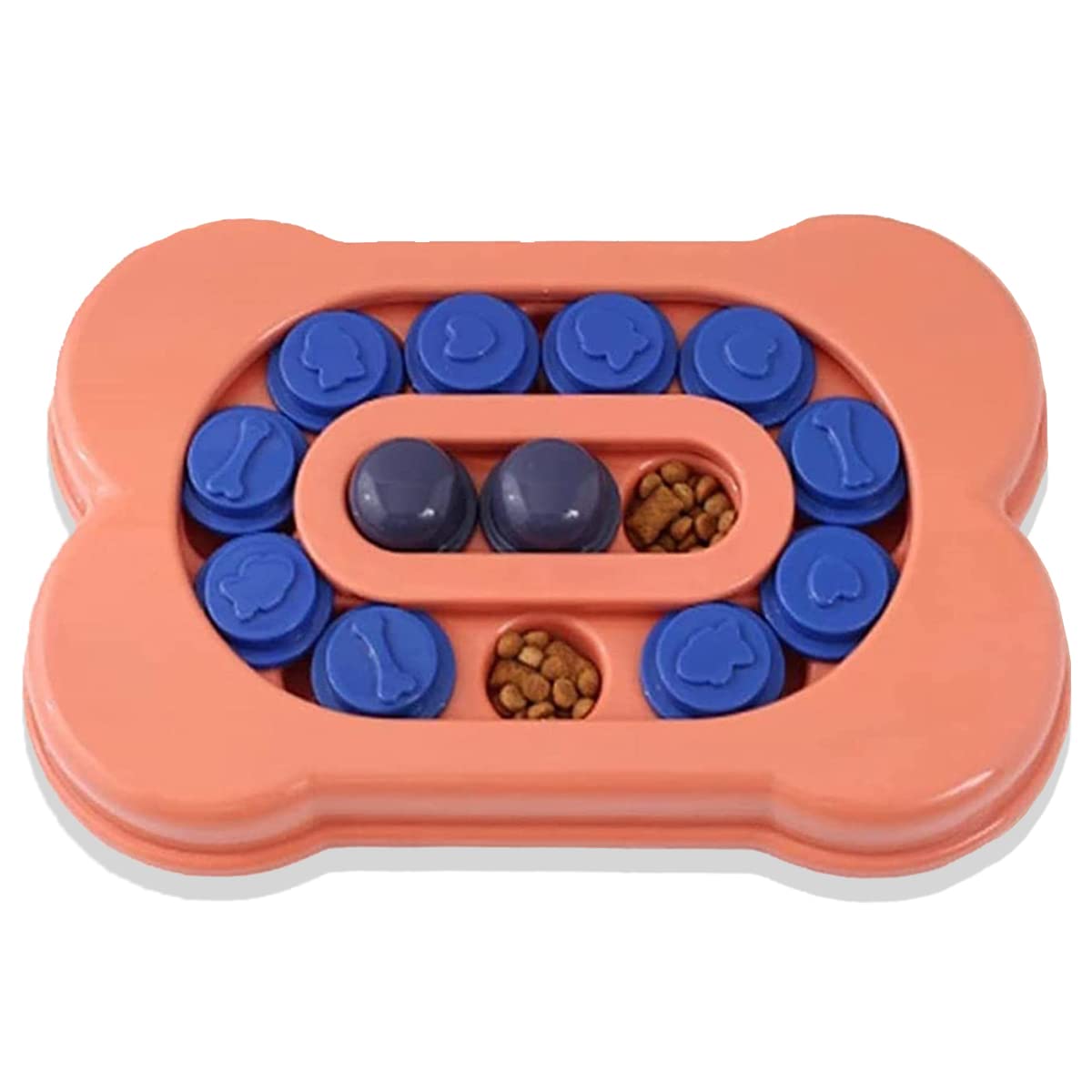 Petvogue Dog Slow Feeder Bowl, Puzzle Toy For Dispensing Treats, Pet Play Toys Game For Training Iq And Feed, Interactive Food B