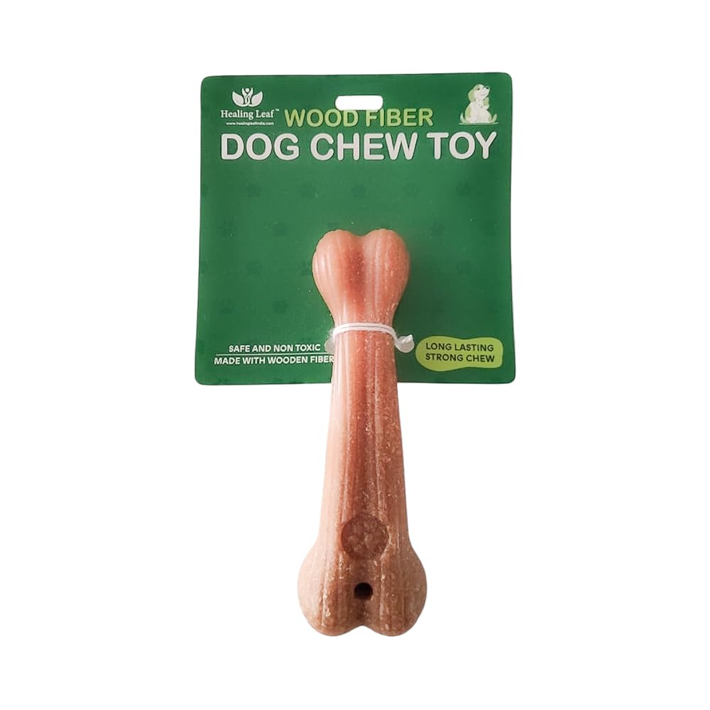 Healing Leaf Durable Wooden Chew Toy  Wood Fibre SplinterFree NonToxic Pet Chew, Cleans Teeth & Massages Gums, Interactive Tr