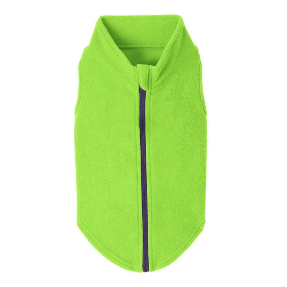 Gooby Boys 2X-Large Chest (~25.5 Inch) Zip Up Fleece, Lime, 2X-Large 25.5 Us