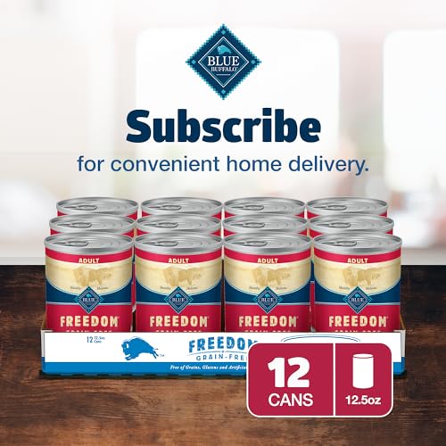 Blue Buffalo Freedom Grain-Free Wet Dog Food, Free of Glutens & Artificial Preservatives, Made With Natural Ingredients, Beef Re