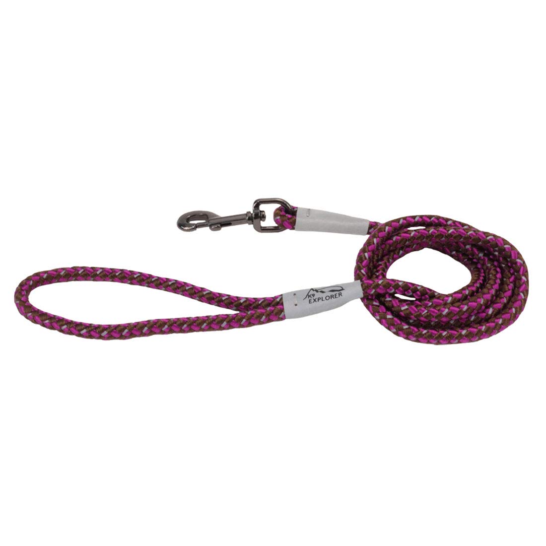 Coastal Pet K9 Explorer Reflective Braided Rope Snap Dog Leash - Heavy-Duty Leash - Comfortable & Secure Grip - Reflective Cord 