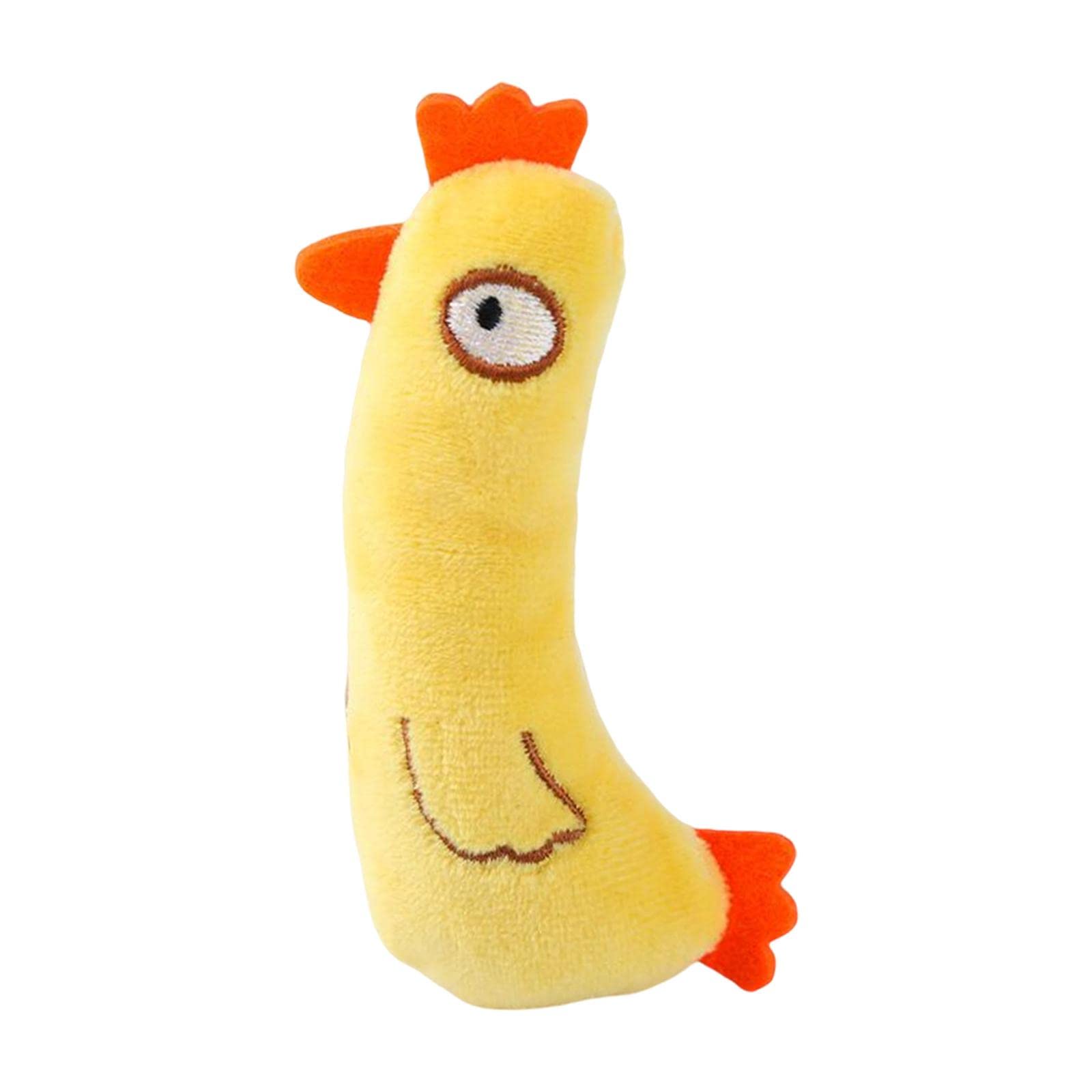 Enakshi (Label) Creations Cat Catnip Toy Gift Kitten Interactive Plush Toy Bite Resistant Chewing Toy Yellowchicken 12.5Cmpet Su