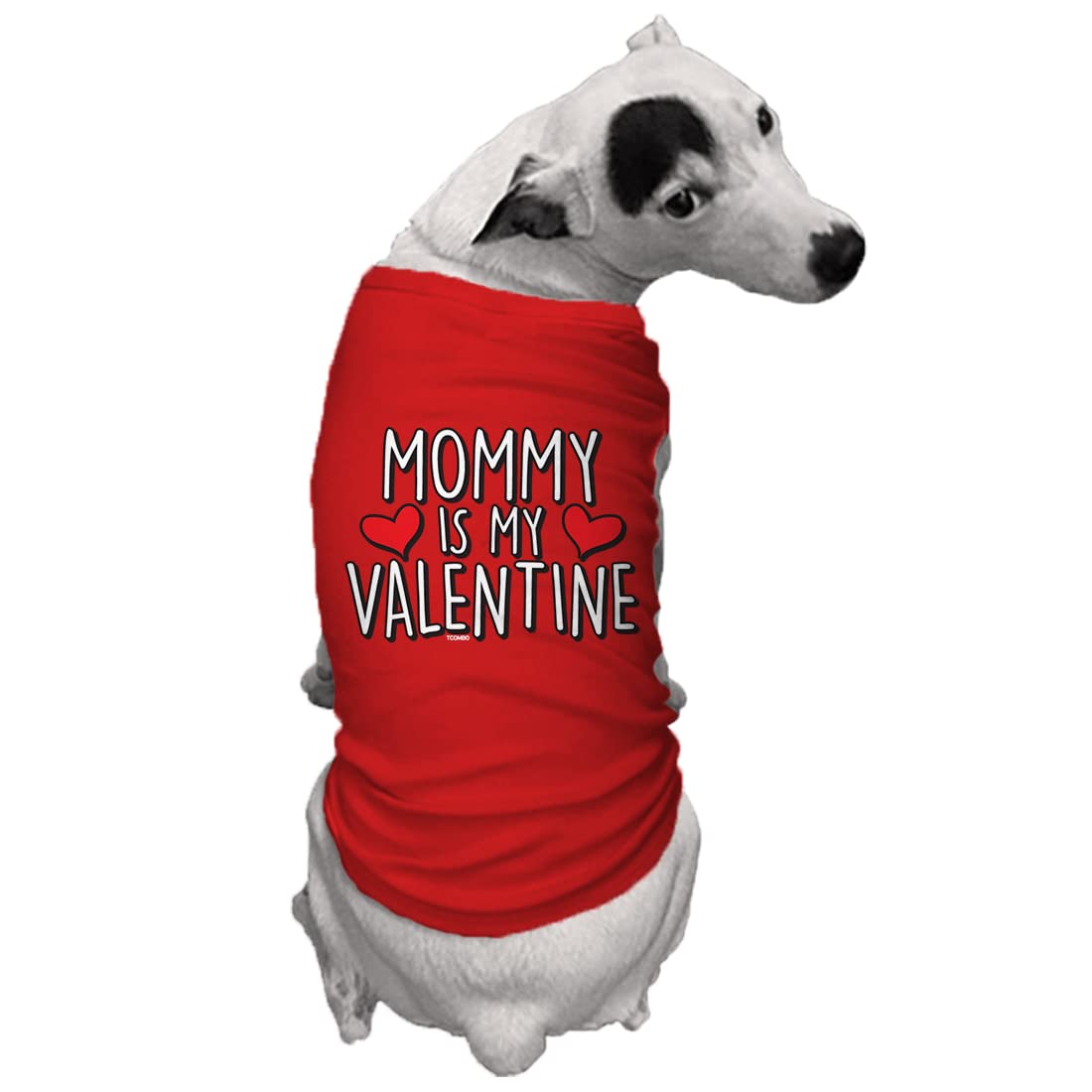 Tcombo Mommy Is My Valentine Dog Shirt (Red, Small)