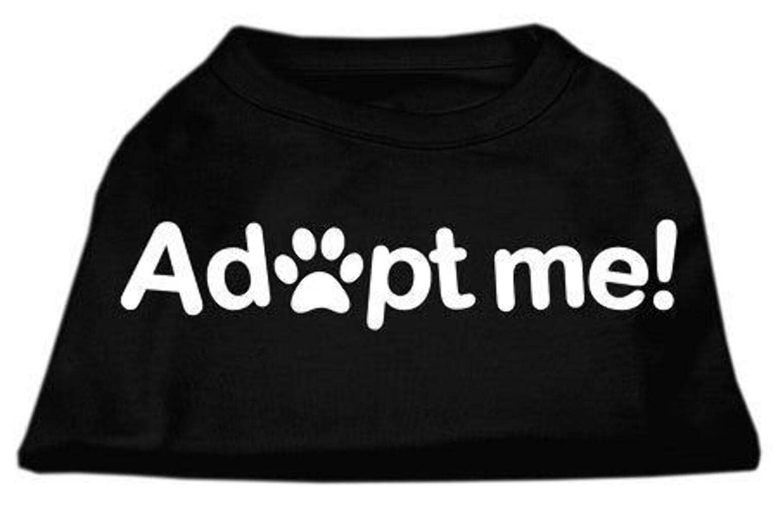 Pet Dog & Cat Shirt Screen Printed, "Adopt Me" Purple LG (10-14 lbs.)