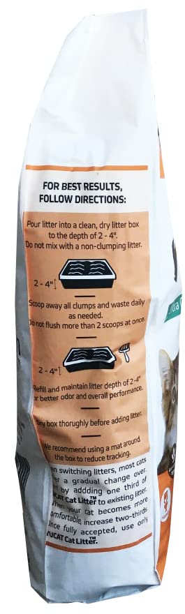 Yucat Ultra Clumping Cat Litter - Biodegradable & Flushable, 4.4 Lb Bag, Lightweight Yuka Bark