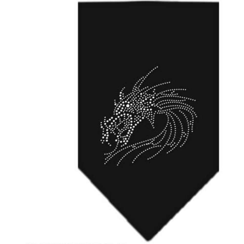 Mirage Pet Products Dragon Rhinestone Bandana, Small, Black
