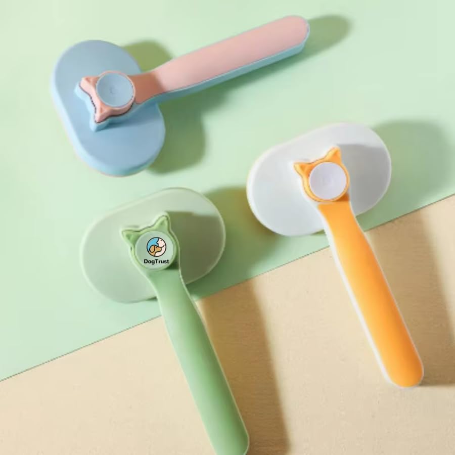 Psk Pet Mart Custom Pet Grooming Brush  Self Cleaning Cat Brush And Pet Hair Removal Comb For Dogs And Cats, Tangle Free Groomi