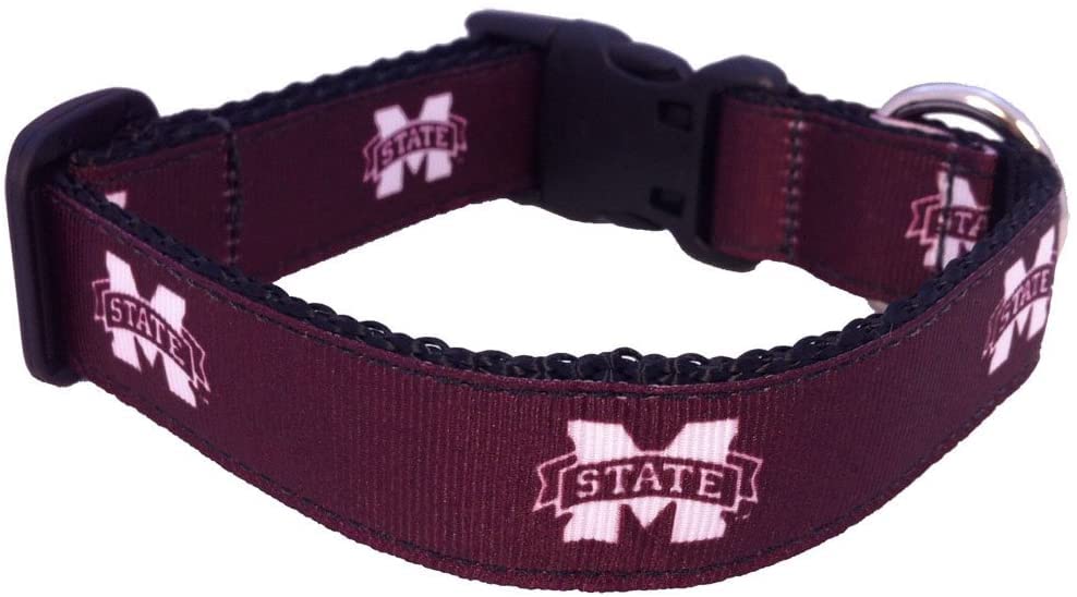 College Dog Collar (Medium, Mississippi State)
