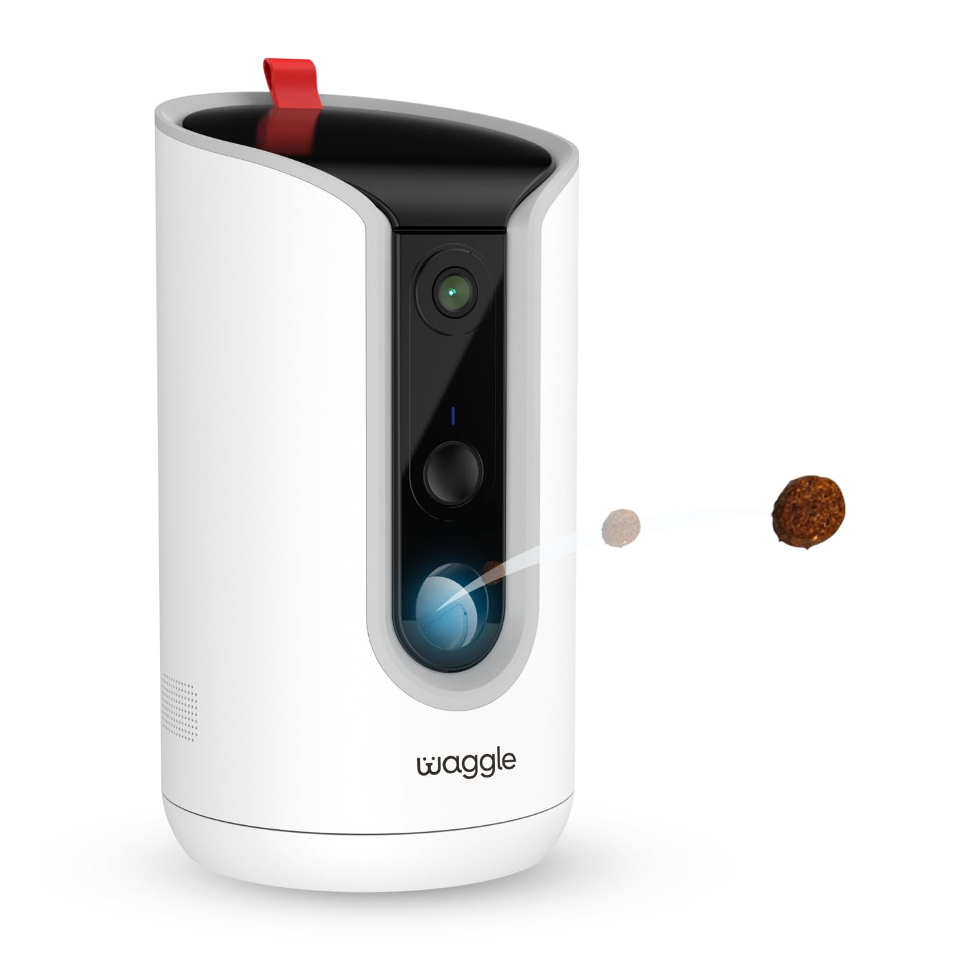 WaggleCam 2K Pet Camera and Treat Dispenser with 360 AI Tracking, 2-Way Audio, Motion Alerts, Night Vision, Dual-Band WiFi (2.4 