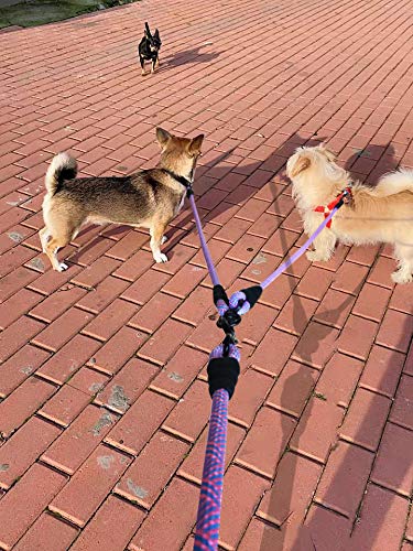 Mycicy Double Dog Leash Coupler, Tandem Leash For Two Dogs, No Tangle 360? Swivel Rotation Dual Strong Splitter, For Large Mediu