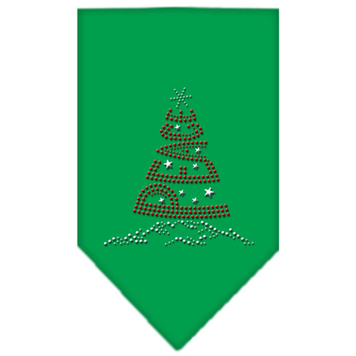Mirage Pet Products Peace Tree Rhinestone Bandana, Large, Emerald Green