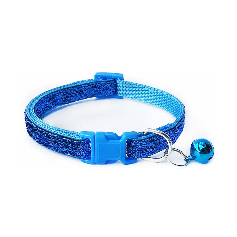 Yellowcult Fancy Glittering & Shimmering Pet Collar Collection For Cats, Puppies, Small Dogs, Fat Rabbits  [With Bell & Safety 