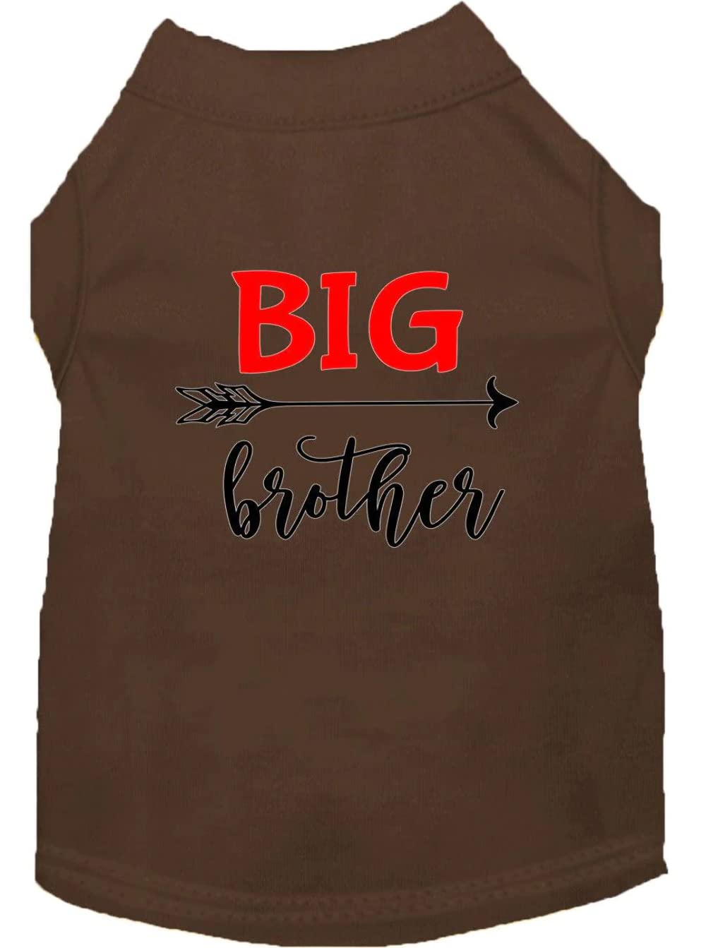 Pet Dog & Cat Shirt Screen Printed, "Big Brother" White MD (6-10 lbs.)