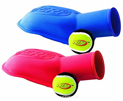 Nerf Dog Toys Tennis Ball Stomper, Medium, Red/Blue (Colors May Vary)