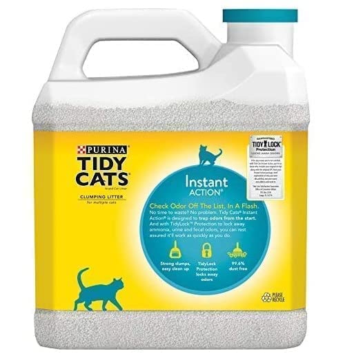 Tidy Cats Scoop Instant Action Cat Litter, Clay, 14 lb - Fast Clumping, Odor Control, Model 70230117168