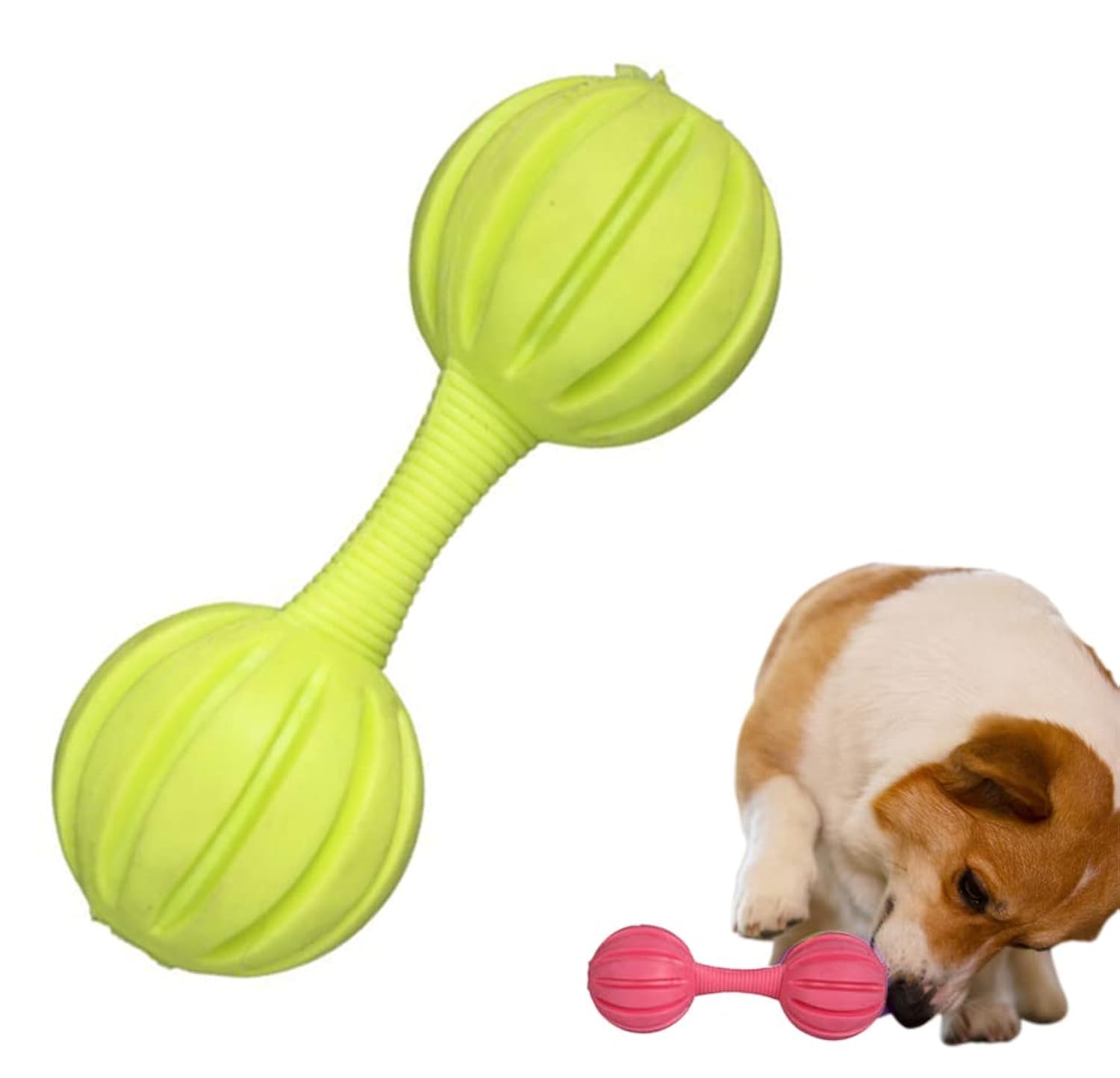 Western Era Dog Rubber Dumble Toy With Bell Is Fun, Interactive, Amazing, Provide A Sense, Healthy Exercise,Training, Stimulatio