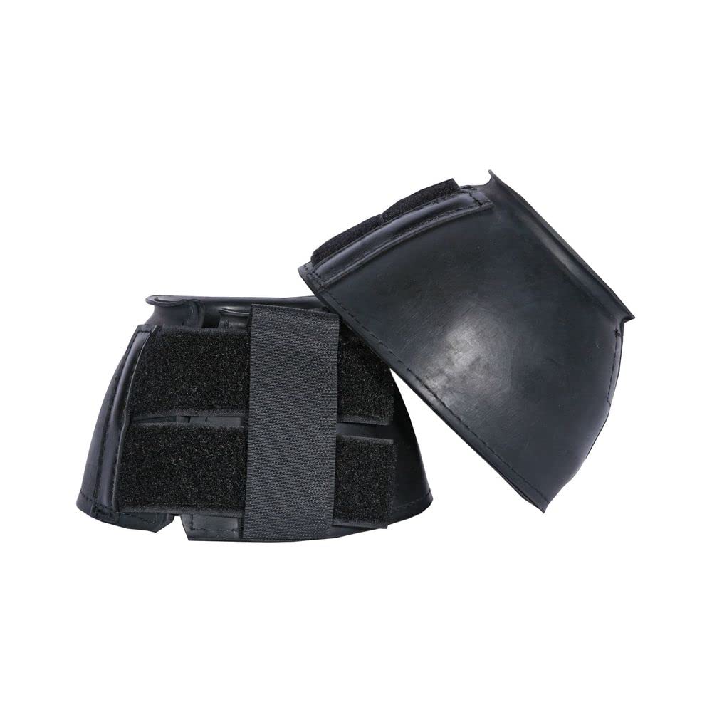 Dura-Tech Weighted Bell Boots for Horses | Removable 5 oz. Lead Weights | Smooth Rubber Protection | Double Hook & Loop Closure 