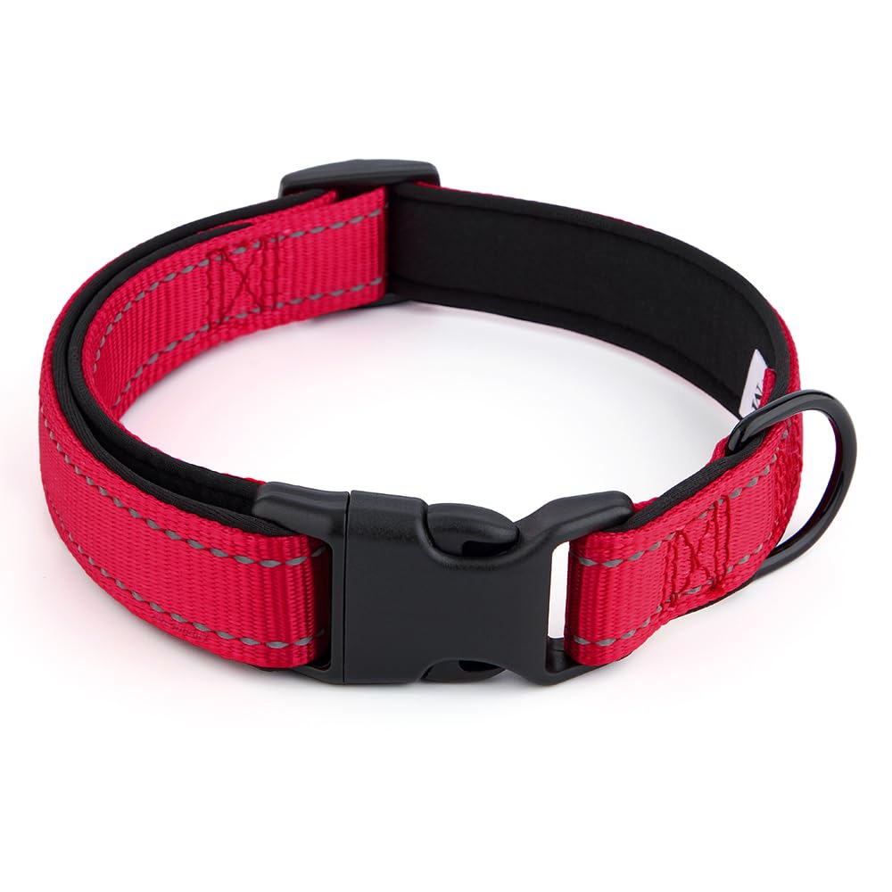 Petz R Us Reflective Nylon Dog Collar  Stylish, Durable, And Built For Safety  Red  S