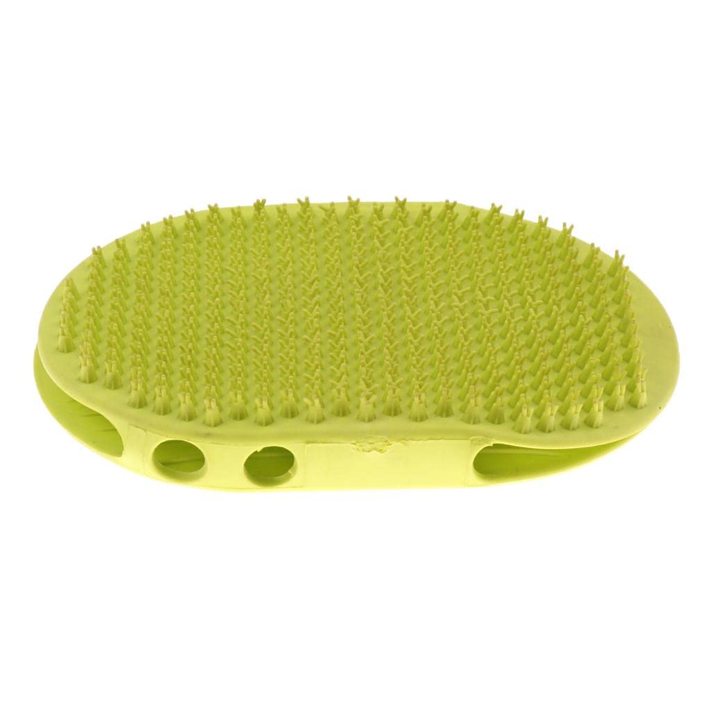 ECOMISTIQ Dog Cat Bath Brush Comb Hair Rubber Glove Pet Grooming Massage Green| Brushes Combs & Rakes| | Supplies |Pet