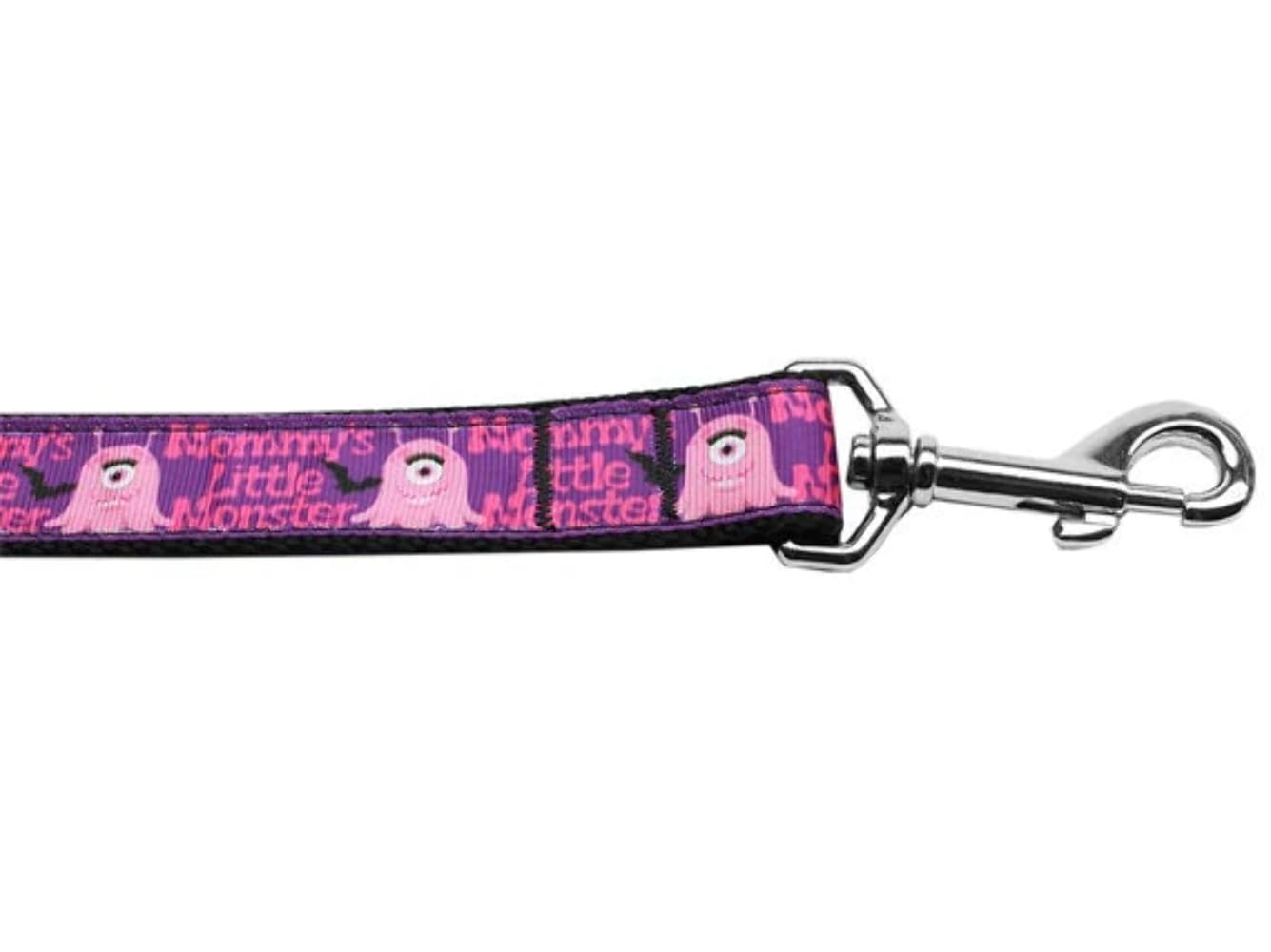 Pet Dog & Cat Nylon Collar or Leash, "Mommy's Little Monster" MD Narrow Collar