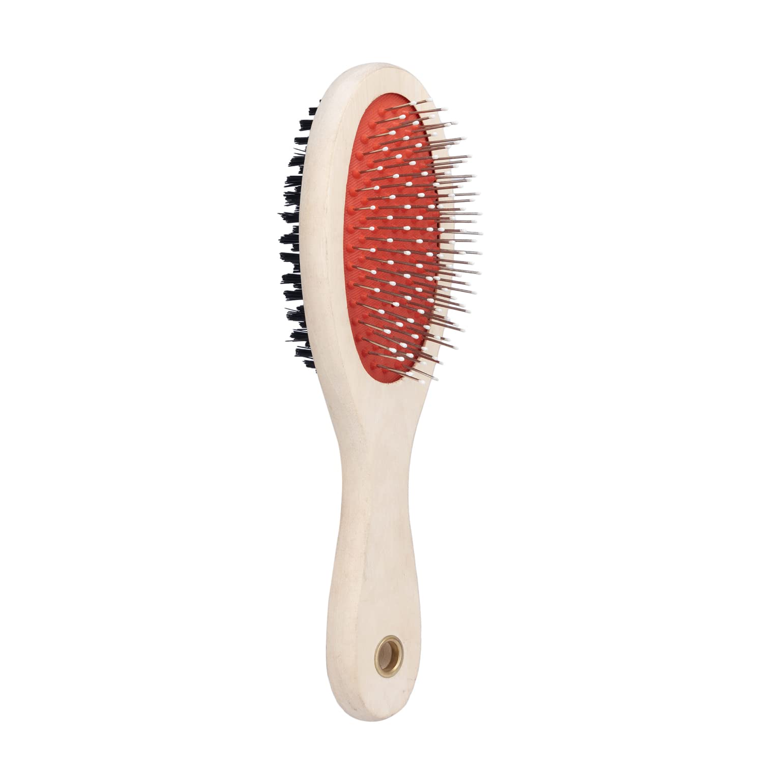 Rvpaws 2 In 1 Wooden Dog Brush Double Sided | Pets Grooming Wooden Brush For Massaging Bathing And Hair Removal For Dogs & Cats 
