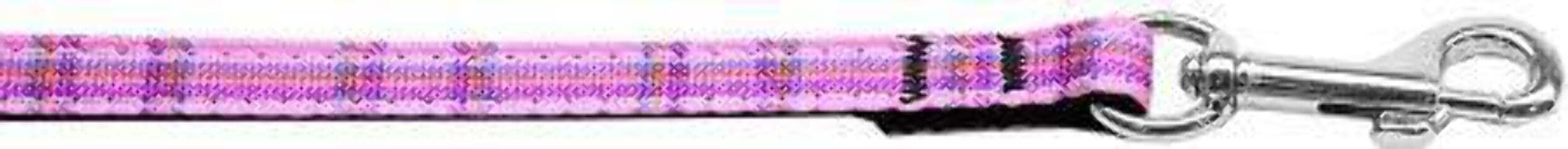 Pet Dog & Cat Nylon Collar or Leash, "Plaids" Blue Plaid 3/8" w x 4 ft. leash