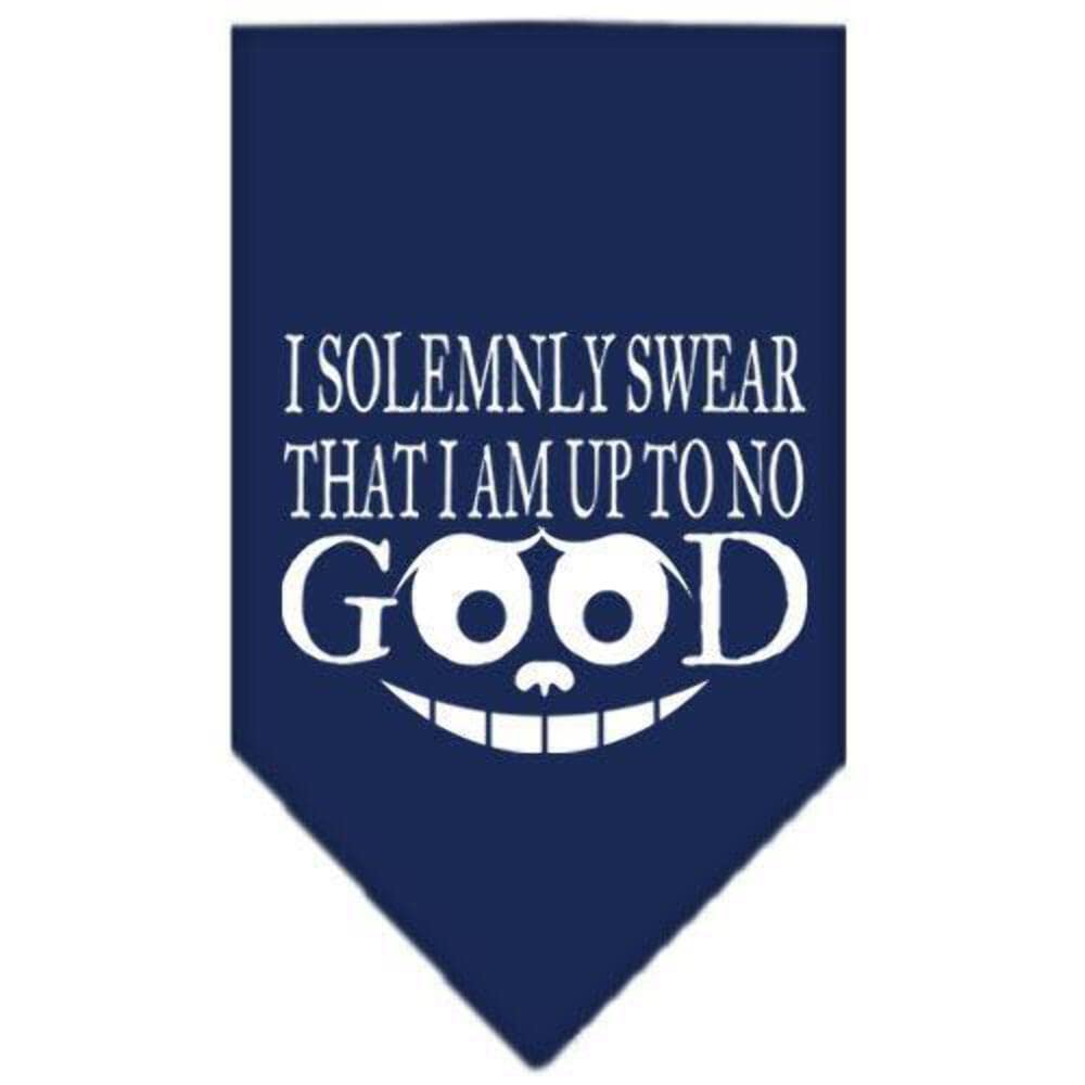 Mirage Pet Products Up to No Good Screen Print Bandana for Pets, Large, Black