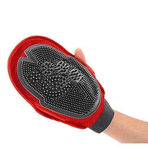 Petlicious & More Pets Grooming Mitt Pet Brush Dog Grooming Glove Cats & Dog Massage Gloves Two In One (Color May Vary, Pack Of 