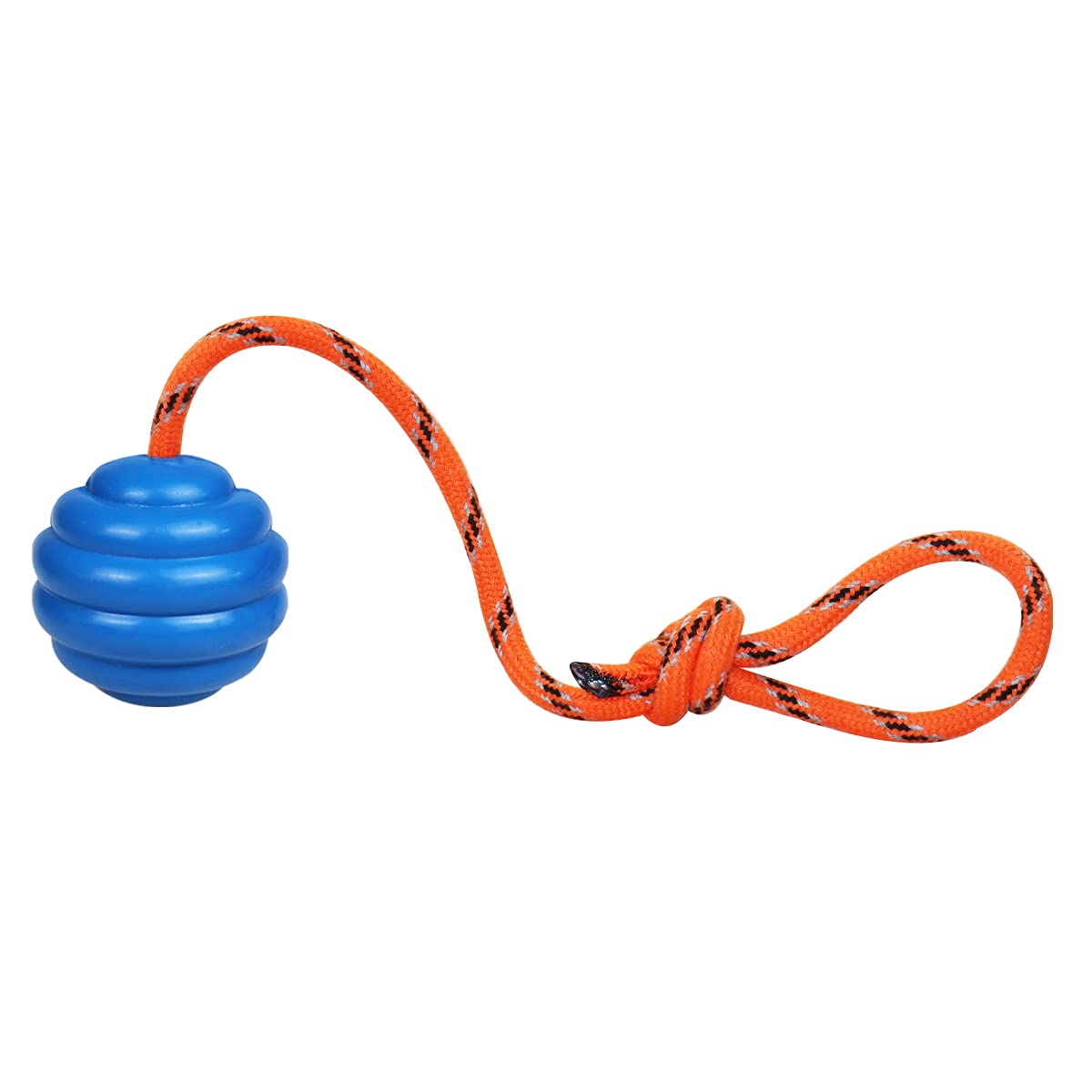 Nevperish K9 Training Ball With Rope - Indestructible Dog Toy For Training, Pull, Throw, Tug And Fetch - Belgian Malinois Gifts 