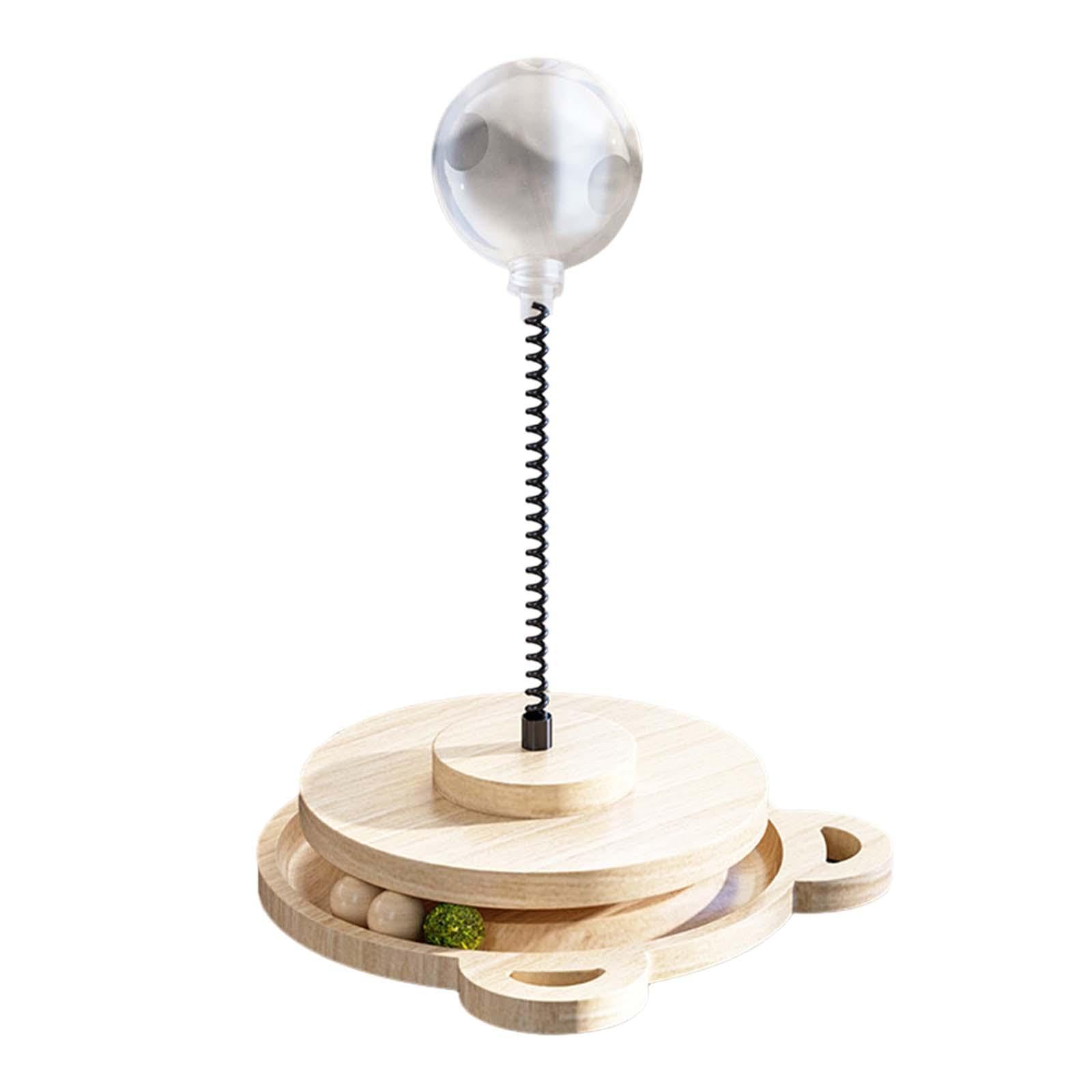 Atorse Cat Food Toys Spring Loaded Food Dispenser Cat Treat Toy For Pet Cat Feeding