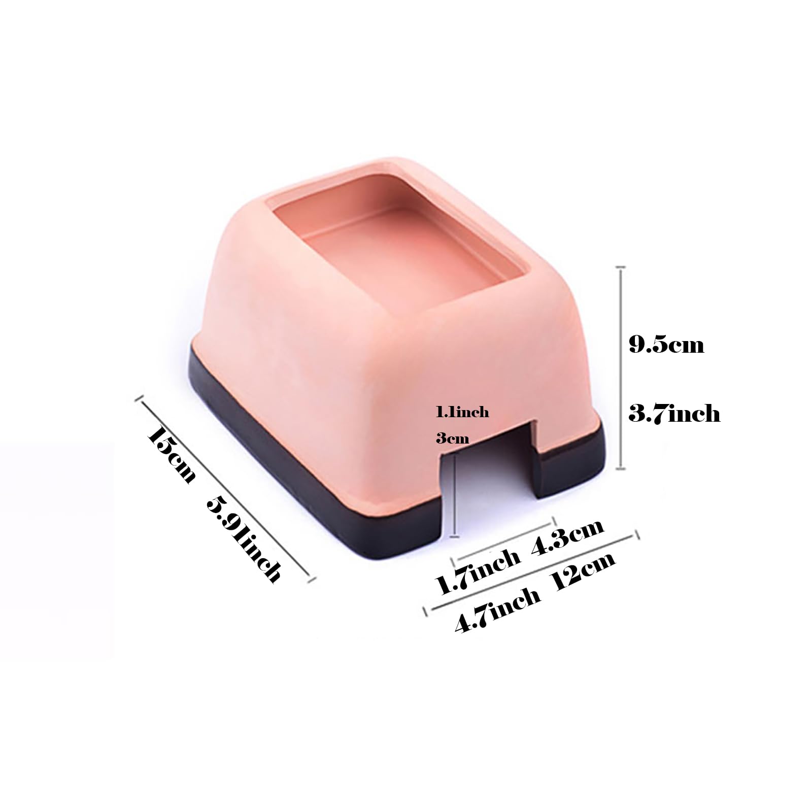 OMEM Premium Reptile Humidification Cave with Basin for Leopard Geckos Professional Clay Pottery Hideaway(Large)