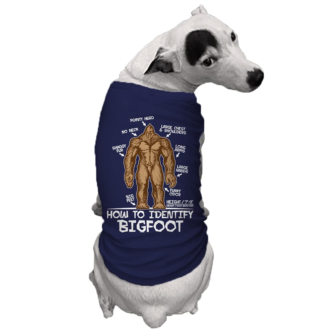 How To Identify Bigfoot - Dog Shirt (Navy, 2X-Large)