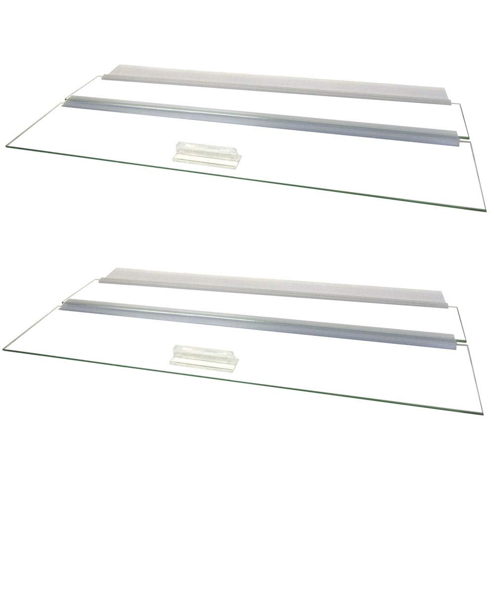 Glass Canopy for Aquariums with Center Braces, (Tank with Center Brace, 48 L x 24 W)