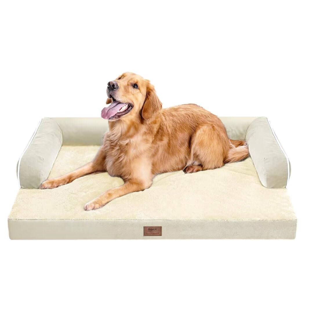 Christmas Dog Bed Large Sized Dogs-Orthopedic Waterproof Dog Beds,Comfort Pets Couch Sofa with Washable Removable Cover,Christma