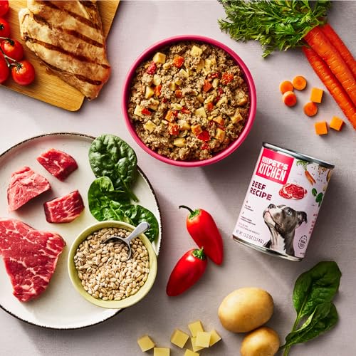Your PET S Kitchen Wet Dog Food, Beef Recipe - 13.2 oz Cans (Pack of 6), Made in The USA with Real Beef