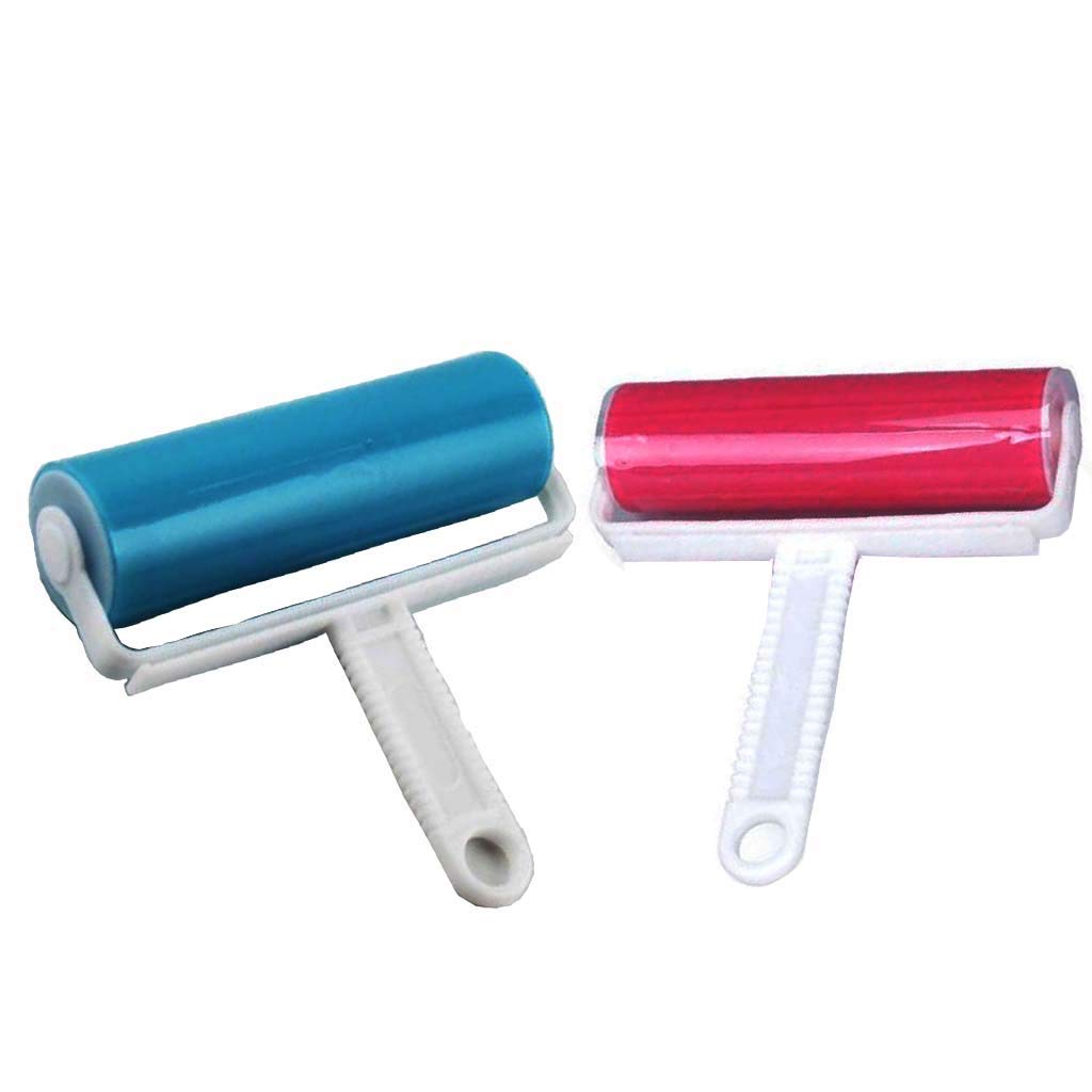 Qkaifrysug Resuable Washable Lint Roller Sticky For Pet Hair Cat Dog Remover Tool Pet Shedding Brush Cleans Your Clothing Sofa (Pink, Blue)2 Pack