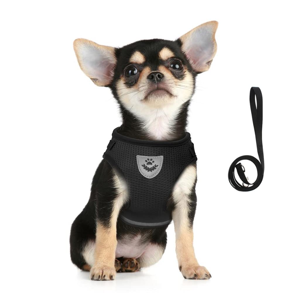FEimaX No Pull Dog Harness Adjustable Soft Mesh Pet Harnesses for Walking Escape Proof cat Kitten Step-in Reflective Vest Harnes