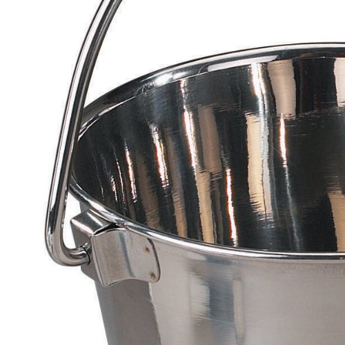 Proselect Heavy Duty Stainless Steel Pails — Durable Pails For Kennels And Farms - 6', 2-Quart