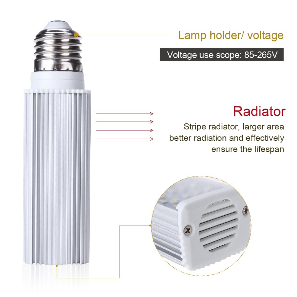 UEETEK E27 LED Energy Saving Lamp to Fit All Fish Pod and Fish Box Aquariums (White 7W)