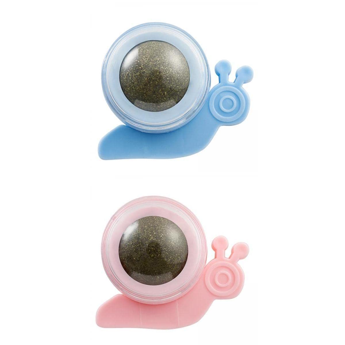 Ujeavette 2X Rotating Catnip Ball Toy Cats Chew Toy Grinding Teeth For Pet Supplies