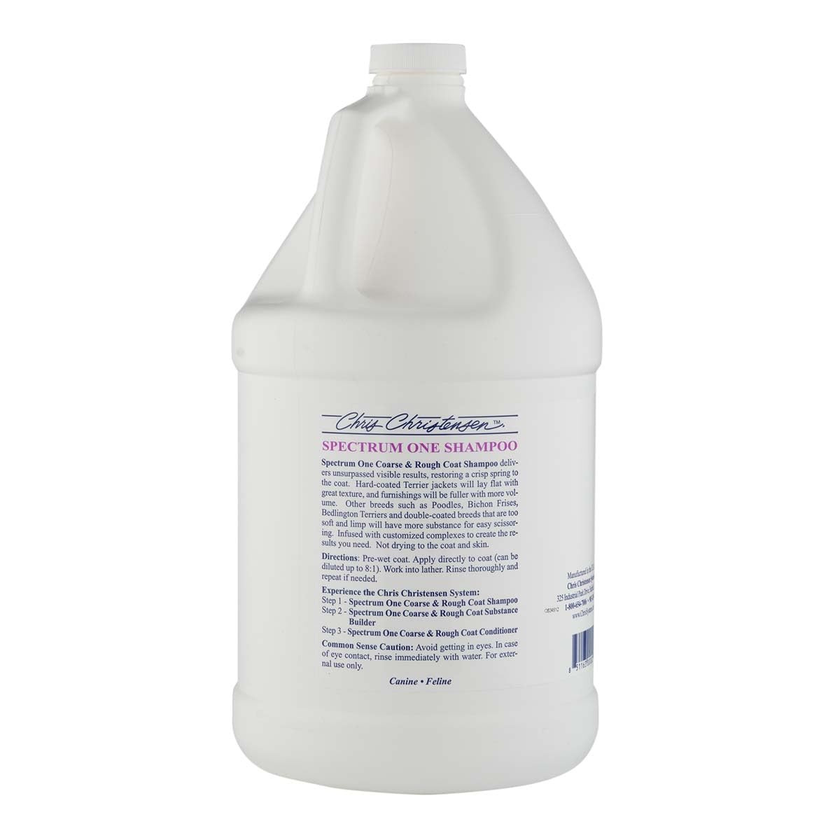 Chris Christensen Spectrum One Dog Shampoo, Coarse And Rough Coat, Groom Like A Professional, Repairs And Protects, Maintains Inner Cortex Hydration, Made In The Usa, 1 Gal