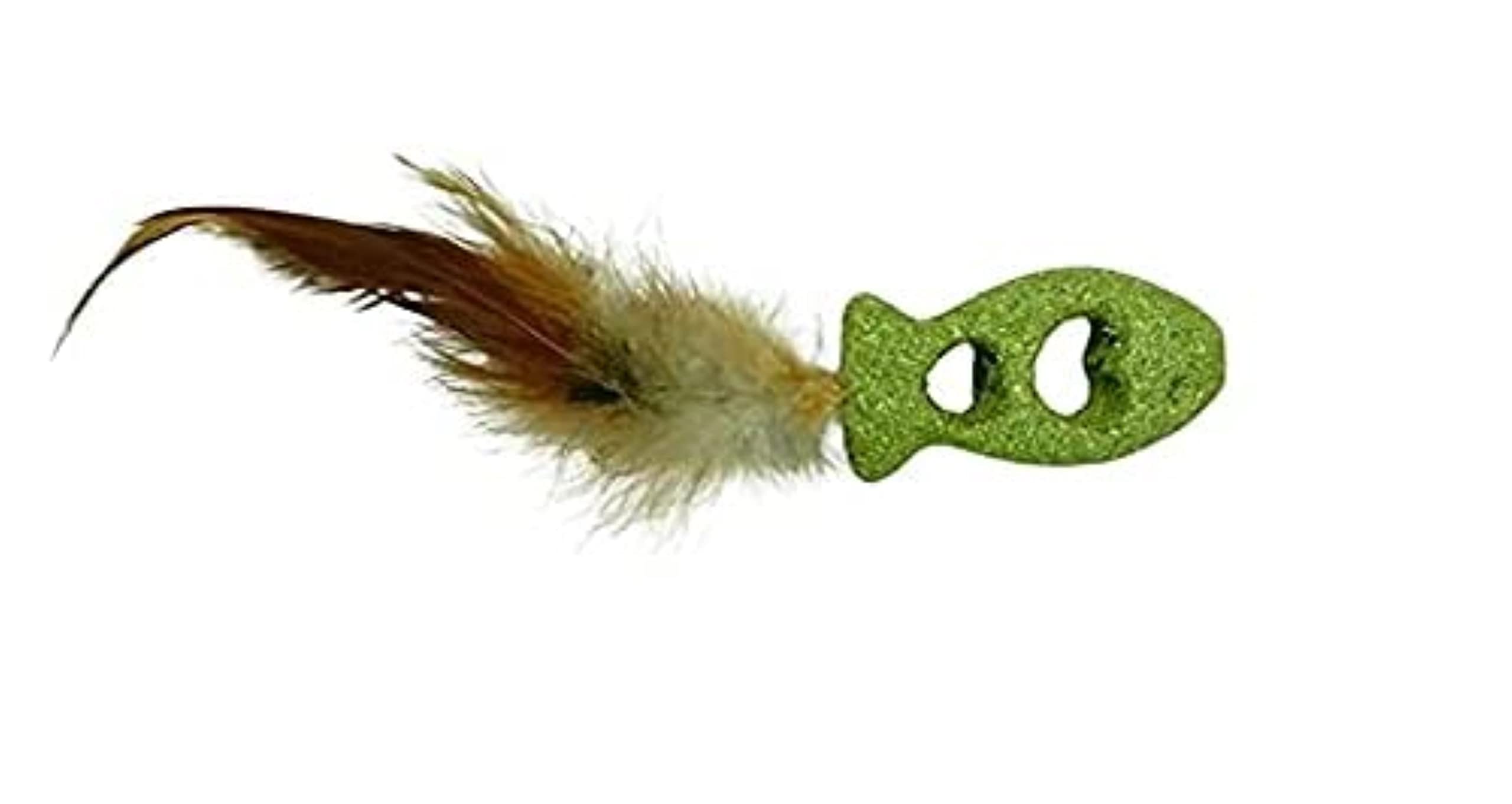W9 Pet Products Natural Attractive Interactive Mint Fragrance Funny Playing Catnip Toy With Feather For Cat (Feather Fish)