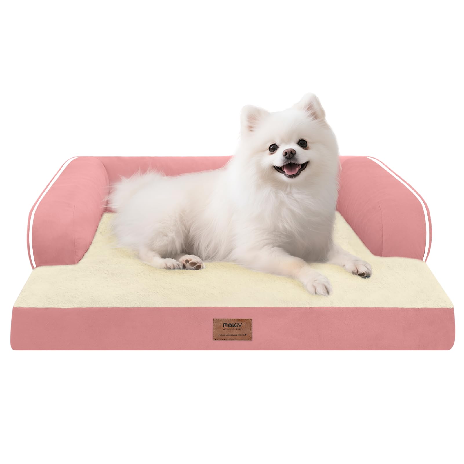 Small Dog Bed Orthopedic Washable Cat Bed Memory Foam Small Couch Sofa Indoor Comfy Pet Beds with Waterproof Removable Cover & N