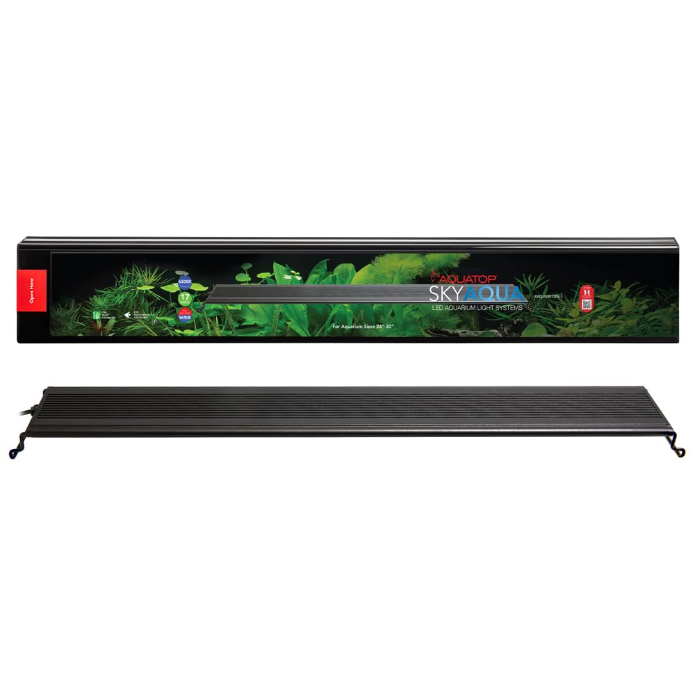 Aquatop Led Aquarium Light 6500K Spectrum Fits 24-30 Inch Tank Skyaqua Ul & Csa Saq-2430