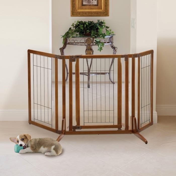 Richell Premium Plus Freestanding Pet Gate, 63'' L X 26'' W