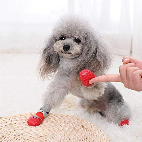 Ablepet Dog Boots Waterproof Shoes Breathable Socks, With Anti-Slip Sole And Adjustable Magic Tape All Weather Protect Paws Only Fit For Small Dog(4Pcs)(Black, M)