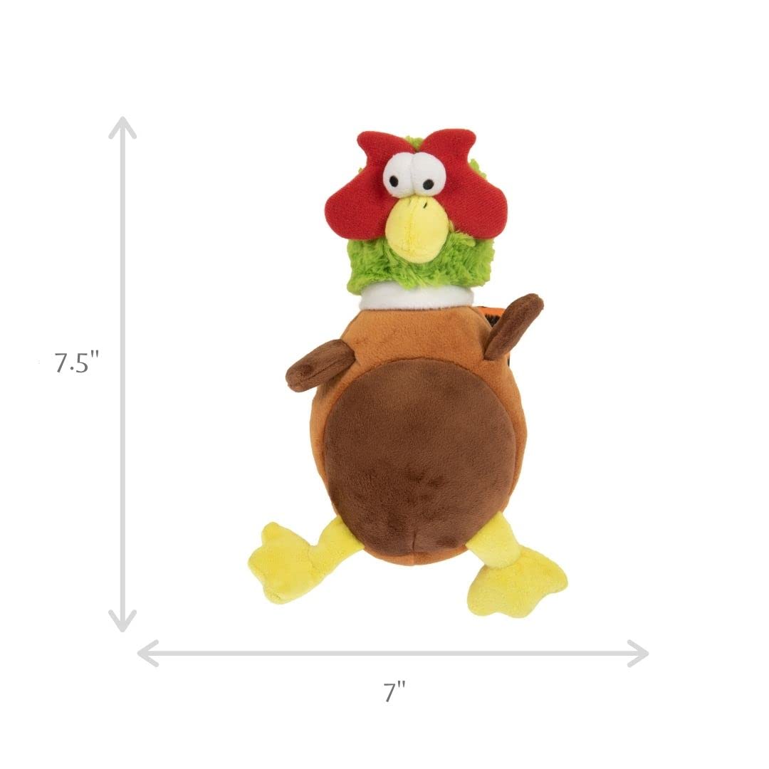 goDog Action Plush Pheasant Animated Squeaky Dog Toy, Chew Guard Technology - Brown, One Size