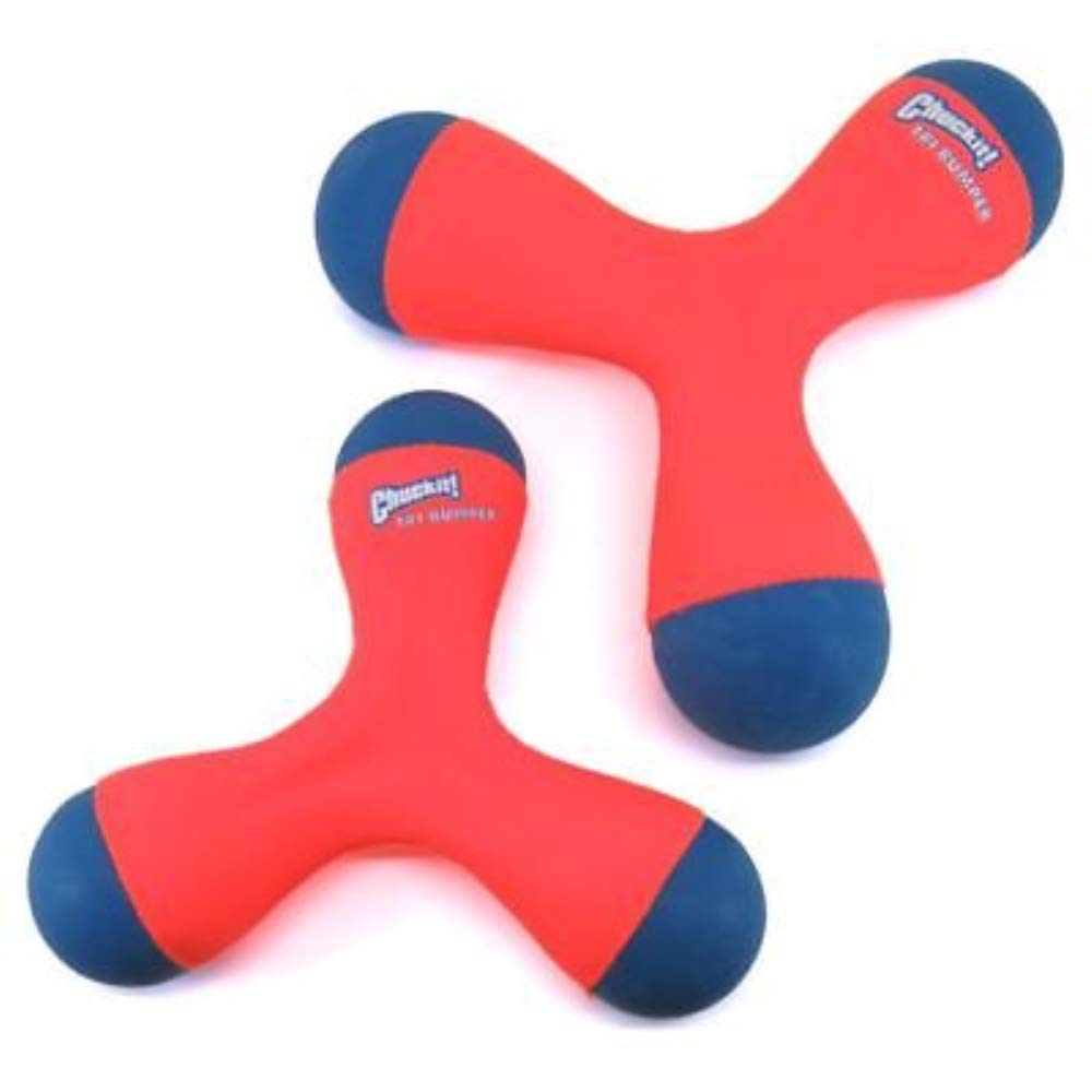 Chuckit! Amphibious Tri-Bumper Fetch Dog Toy, Medium (8.2 Inch),Black