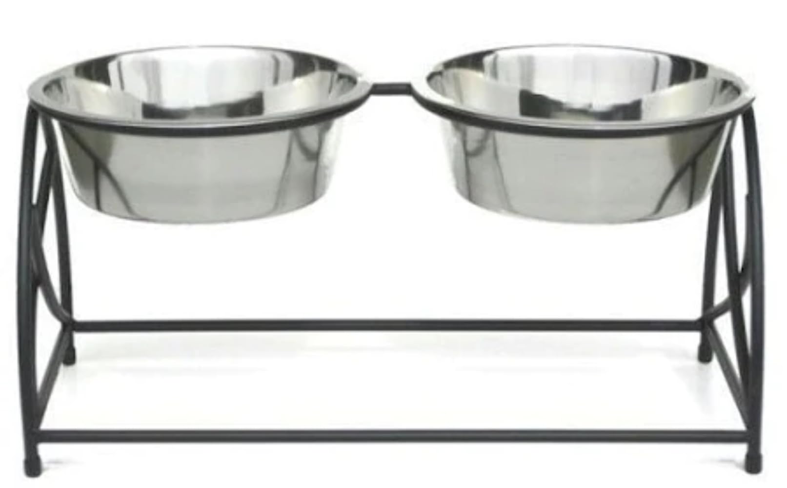 Pets Stop Butterfly Double Diner - Black - Medium