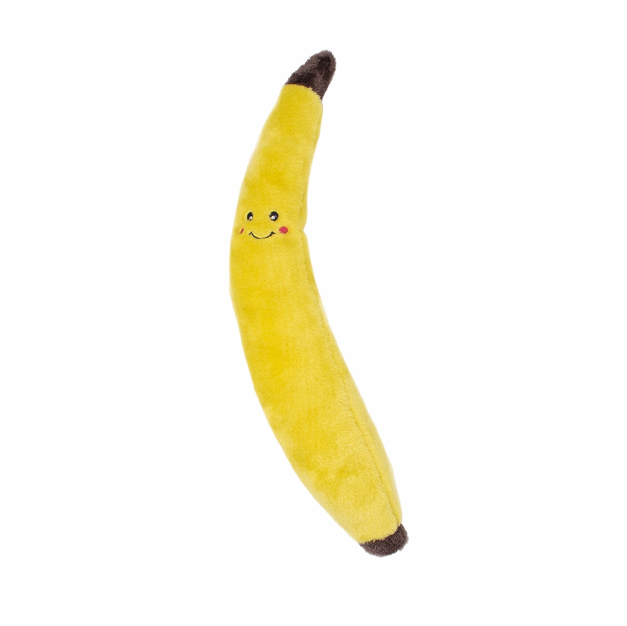 Barkbutler X Zippy Paws Jigglerz Banana Dog Toy  3 Ways To Squeak, Plush & Squeaky Toys For Dogs, Dog Toys For Medium Dogs (52